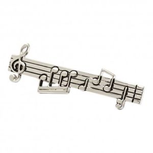 【送料無料】メンズアクセサリ&mdash;　ノートタイバーmusical notes tie bar｜hokushin