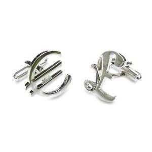 【送料無料】メンズアクセサリ―　ポンドユーロカフリンクスpound euro cufflinks