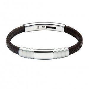 【貨物輸送無料】メンズ佩び物― アイダホレザージョスフォンアークススチールブレスレットidaho leather and steel bracelet by jos von arx