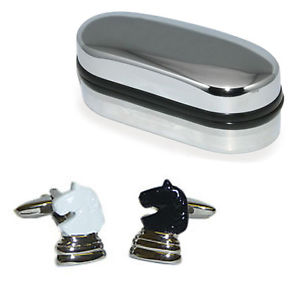 【送料無料】メンズアクセサリ―　チェスカフリンクスボックス3d chess cufflinks amp; box