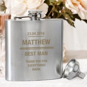 【貨物輸送無料】メンズ佩び物― パーソナライズヒップフラスコpersonalised best man hip flask