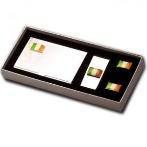 【貨物輸送無料】メンズ佩び物― エールカフスリンク仕掛けるirish flag cufflinks gift set