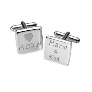 【貨物輸送無料】メンズ付属物― カフリンクスdates and names wedding cufflinks