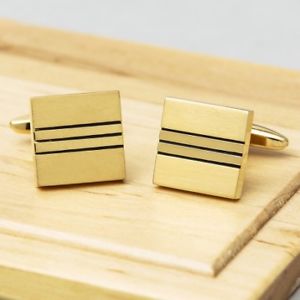 【送料無料】メンズアクセサリ&mdash;　カフスボタンゴールドエディションsquare river cufflinks gold edition｜hokushin