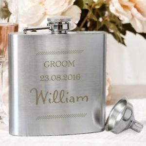 【貨物輸送無料】メンズ佩び物― パーソナライズヒップフラスコpersonalised groom hip flask