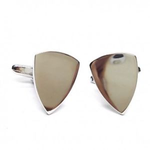 【送料無料】メンズアクセサリ&mdash;　シールドカフリンクスpersonalised shield cufflinks｜hokushin