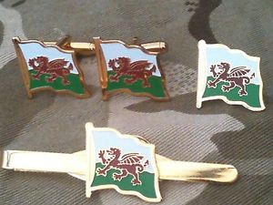 貨物輸送無料 メンズアクセサリ ウェールズフラグウェールズカフスリンクバッジネクタイピンセットwelsh Flag Wales Cufflinks Badge Tie Clip Gift Set Odeftg Com