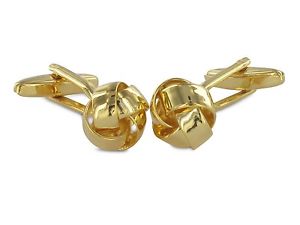 【送料無料】メンズアクセサリ— カフリンクスゴールドメッキteroon cuff links gold plated, knot|hokushin