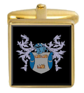 【送料無料】メンズアクセサリ&mdash;　ホッグカフスリンクhogg england family crest surname coat of arms gold cufflinks engraved box｜hokushin