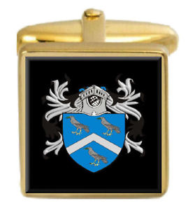 【送料無料】メンズアクセサリ―　デュークイングランドカフスボタンボックスコートduke england family crest surname coat of arms gold cufflinks engraved box