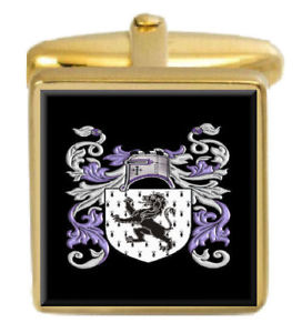 【送料無料】メンズアクセサリ―　ジョーンズウェールズカフスボタンボックスコートjones wales family crest surname coat of arms gold cufflinks engraved box