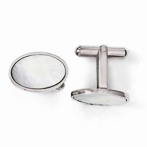 【送料無料】メンズアクセサリ&mdash;　 mens formal stainless steel mother of pearloval cuff links 744g mens formal stainless steel mother of pearl oval cuff lin｜hokushin