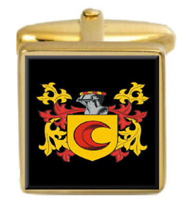【送料無料】メンズアクセサリ&mdash;　ゴールドカフスリンクbloom england family crest surname coat of arms gold cufflinks engraved box｜hokushin