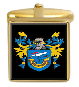 【送料無料】メンズアクセサリ― マイルズカフスリンクmyles england family crest surname coat of arms gold cufflinks engraved box
