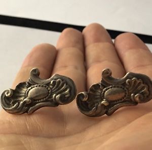 【送料無料】メンズアクセサリ&mdash;　？ビクトリアスクロールシェルスターリングカフスボタンジェrare gw hallmark shiebler victorian scroll shell sterling cufflinks 042718jae｜hokushin 16,546円