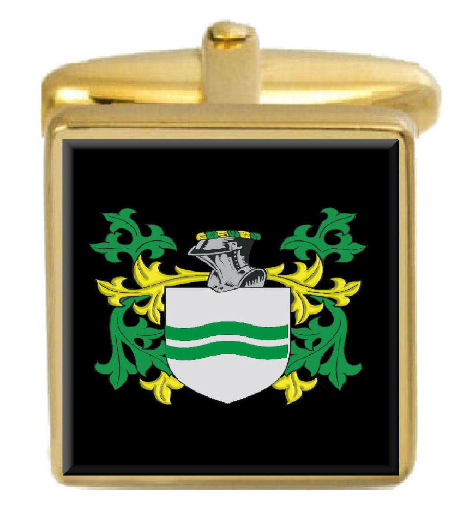 【送料無料】メンズアクセサリ&mdash;　ブロードハーストカフスボタンボックスコートbroadhurst england family crest surname coat of arms gold cufflinks engraved box｜hokushin
