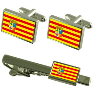 【送料無料】メンズアクセサリ&mdash;　アラゴンカフスボタンタイクリップマッチングボックスセットaragon flag cufflinks tie clip matching box gift set｜hokushin