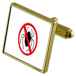 【送料無料】メンズアクセサリ―　クモカフスボタンクリスタルタイクリップセットaracnophobia spider sign goldtone cufflinks crystal tie clip gift set
