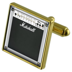 【送料無料】メンズアクセサリ&mdash;　ギターアンプカフスボタンクリスタルタイクリップセットguitar amp goldtone cufflinks crystal tie clip gift set｜hokushin