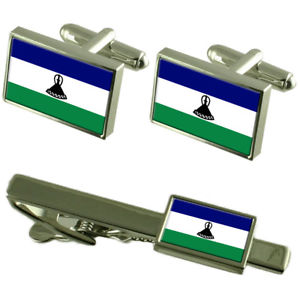 【送料無料】メンズアクセサリ―　レソトカフスボタンタイクリップマッチングボックスセットlesotho flag cufflinks tie clip matching box gift set 17,235円