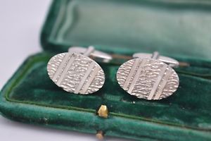 【送料無料】メンズアクセサリ&mdash;　ビンテージスターリングシルバーアールデコデザインカフリンクスvintage sterling silver cufflinks with an art deco design from 1977 b435｜hokushin