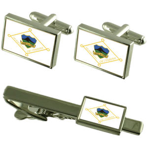 【送料無料】メンズアクセサリ&mdash;　シティミナスジェライスカフスボタンタイクリップボックスセットitabira city minas gerais state flag cufflinks tie clip box gift set｜hokushin