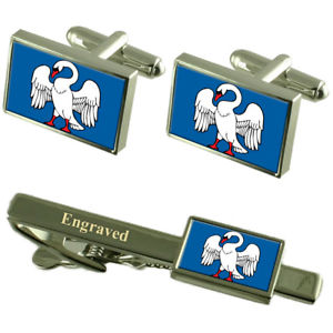 【送料無料】メンズアクセサリ&mdash;　リトアニアカフスボタンタイクリップセットjonava city lithuania flag cufflinks engraved tie clip set｜hokushin 17,505円