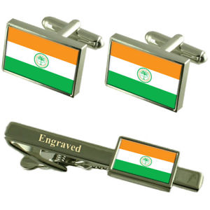 【送料無料】メンズアクセサリ&mdash;　マイアミアメリカカフスボタンタイクリップセットmiami city usa flag cufflinks engraved tie clip set｜hokushin