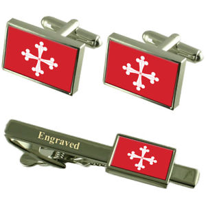【送料無料】メンズアクセサリ&mdash;　ピサイタリアカフスボタンタイクリップセットpisa city italy flag cufflinks engraved tie clip set｜hokushin