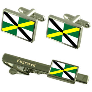 【送料無料】メンズアクセサリ―　モントレーアメリカカフスボタンタイクリップセットmonterey city usa flag cufflinks engraved tie clip set