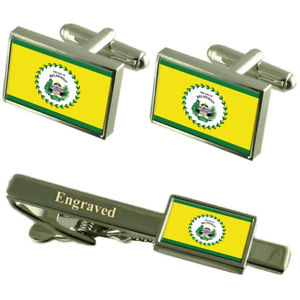 【送料無料】メンズアクセサリ―　ベルモパンベリーズフラグカフスリンクネクタイピンセットbelmopan city belize flag cufflinks engraved tie clip set