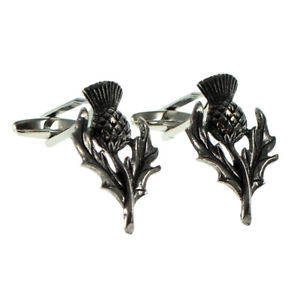 【送料無料】メンズアクセサリ―　スコットランドシスルピューターメンズカフスボタンカフリンクスenglish made scottish thistle pewter mens cufflinks cuff links gift