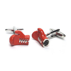 【送料無料】メンズアクセサリ&mdash;　ボクシングスポーツメンズカフリンクスred boxing gloves sport mens gift for him cufflinks｜hokushin