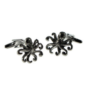 【送料無料】メンズアクセサリ―　タコピューターメンズカフスボタンカフリンクスenglish made octopus pewter mens cufflinks cuff links gift