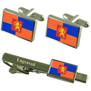 【送料無料】メンズアクセサリ―　クラスノヤルスクロシアフラグカフスリンクネクタイピンセットkrasnoyarsk city russia flag cufflinks engraved tie clip set