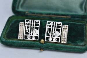 【貨物輸送無料】メンズ佩び物― ビンテージアールデコレニーマッキントッシュカフリンクス
