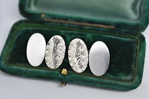 【送料無料】メンズアクセサリ―　ビンテージスターリングシルバーアールヌーボーデザインカフリンクスvintage sterling silver cufflinks with an art nouveau design b125
