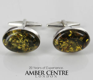 【送料無料】メンズアクセサリ―　イタリアクラシックシルバーカフスボタンバルトitalian made classic 925 silver cufflinks genuine baltic amber cf023 rrp95