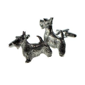 【送料無料】メンズアクセサリ―　スコッティドッグピューターメンズカフスボタンカフリンクスenglish made scottie dog pewter mens cufflinks cuff links gift