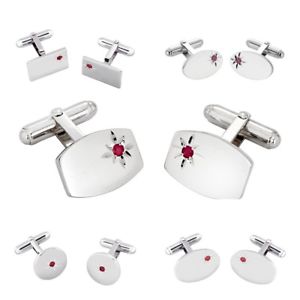【貨物輸送無料】メンズ佩び物― ルビーラウンドカフリンクススターリングシルバールビーカフスボタンruby round oval square wedding cufflinks sterling silver ruby cufflinks 925