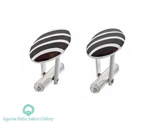【貨物輸送無料】メンズ付属物― バルトスターリングシルバーカフスボタンnatural baltic amber sterling silver 925 cufflinks hand engraving
