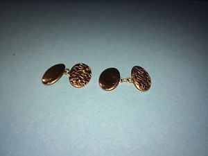 【送料無料】メンズアクセサリ―　アンティークローズゴールドチェーンリンクカフスボタンチェスターグラムantique 9ct375 rose gold chain link gents cufflinks chester 1948, 240,grams