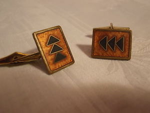 【貨物輸送無料】メンズ付属物― ビンテージエナメルカフスボタンモダニストカフスボタン^^ vintage schibensky enamel cufflinks boho modernist cufflinks 60s
