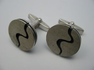 【貨物輸送無料】メンズ付属物― フランツビンテージデザイナーカフスボタンシルバーfranz scheurle massive vintage designer cufflinks from 925 silver
