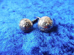 【貨物輸送無料】メンズ添え物― アンティークカフスボタンフォームbeautiful, antique cufflinks___925 silver __ n e form danmark __