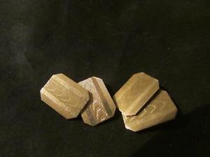 【貨物輸送無料】メンズ付属物― アールデコゴールドガラスカフリンクスlovely art deco quality 10コンピュータ断層撮影法 gold fronted engraved cufflinks