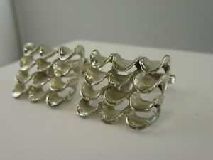 【貨物輸送無料】メンズ付属物― デザイナーカフスボタンシルバーカフスボタンj391 designer cufflinks modernist silver  cufflinks