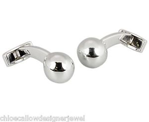 【貨物輸送無料】メンズ付属物― スターリングシルバーカフリンクスソリッドボールデザインカフリンクsterling silver cufflinks solid 11m ball design cuff link
