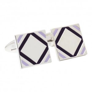 【送料無料】メンズアクセサリ―　シルバーパープルカフリンクス925 silver and purple cufflinks