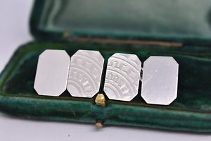 【貨物輸送無料】メンズ佩び物― ビンテージスターリングシルバーアールデコデザインカフリンクスvintage sterling silver cufflinks with an art deco design b706